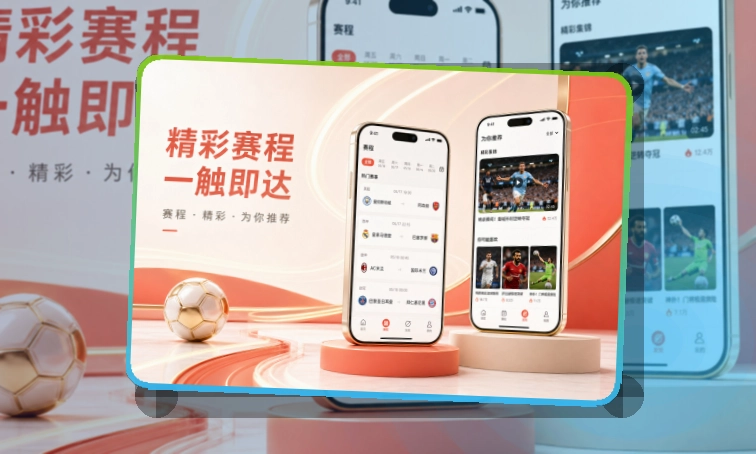 杂志式App介绍 · 移动观赛入口 · 比赛页打开更自然界面展示